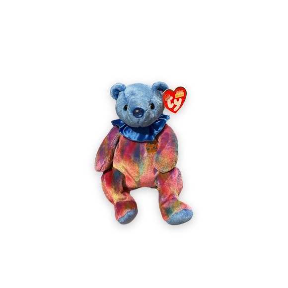 Vintage 2001 Ty Beanie Babies September The Birthday Bear - Picture 1 of 5